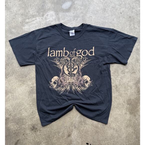 Vintage Lamb Of God “Wrath” Skulls Tour Band Tee Concert T-Shirt Grunge Y2K 2010 - Picture 1 of 8